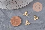 Colgante trisquel acero inoxidable 304 chapado en oro de 18 quilates 10 mm, x1 VÁLIDO