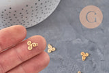 Colgante trisquel acero inoxidable 304 chapado en oro de 18 quilates 10 mm, x1 VÁLIDO
