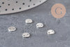 Dije conector redondo acero inoxidable 304 plateado 6mm VÁLIDO