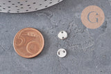 Dije conector redondo acero inoxidable 304 plateado 6mm VÁLIDO