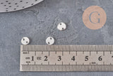 Dije conector redondo acero inoxidable 304 plateado 6mm VÁLIDO