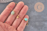 DIY Natural Amazonite Bracelet Kit, IP Gold Plated 304 Stainless Steel, x1 VALIDATED