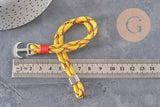Pulsera ajustable cordón poliéster ancla zamak platino 21.5cm, x1 VÁLIDO