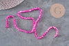 Perles toupies cristal à facette rose fuchsia irisé 4.5mm, x1 fil de 28cm-Perles-Gingerlily Perles