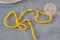 Cuentas toupie de cristal facetado amarillo 3.8x3mm, x1 hilo de 32.5cm (G11343)