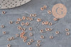 Anneaux de jonction acier 304 inoxydable or rose 3.5x0.6mm, x50 (G11350)
