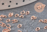 Anneaux de jonction acier 304 inoxydable or rose 3.5x0.6mm, x50 (G11350)