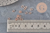 Anneaux de jonction acier 304 inoxydable or rose 3.5x0.6mm, x50 (G11350)