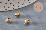 Grelot clochette laiton bronze 8mm, x10 (G11345)