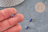 Breloque nuggets nacre naturelle multicolore laiton doré 8-9mm, x5 VALIDE-Breloques et pendentifs-Gingerlily Perles