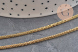 Chaine maille lanterne acier 304 inoxydable doré 2mm, x1 mètre (G11333)