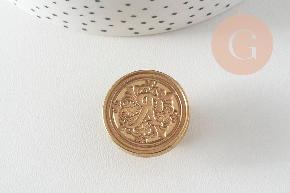 Metal Seal Letter R for Sealing Wax, DIY Wedding Invitation Personalized Seals Supplies, x1 G4941