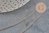 Chaine forçat acier 304 inoxydable IP or rose 1.5mm, x1 mètre (G11398)-Chaînes-Gingerlily Perles