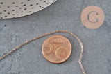 Chaine forçat acier 304 inoxydable IP or rose 1.5mm, x1 mètre (G11398)-Chaînes-Gingerlily Perles