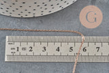 Chaine forçat acier 304 inoxydable IP or rose 1.5mm, x1 mètre (G11398)-Chaînes-Gingerlily Perles