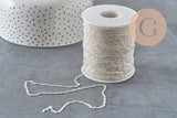 Chaine maille Singapour fer et laiton argenté 2mm, x 1mètre (G11399)-Chaînes-Gingerlily Perles