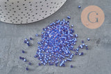 Perles rocaille tube verre bleu silver lined 2.5mm, x1 sachet de 8g (G11400)-Perles-Gingerlily Perles