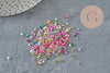 Perles rocaille tube verre multicolore transparent silver lined 1.5-2mm, x1 Sachet 8g (G11404)-Perles-Gingerlily Perles