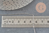 Chaine forçat acier 304 inoxydable platine 1.5mm, x1 mètre (G11408)-Chaînes-Gingerlily Perles