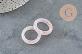 Bague quartz rose naturel 17-21mm, x1 (G11411)