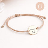 Bracelet Personnalisé en cordon satin acier inoxydable 304, x1 (ADN3) (G11098)