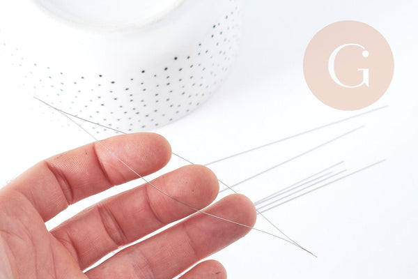 Aiguille de perlage acier inoxydable 125x0.3mm, x1 (G8938)