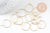 Anneau créole acier 304 doré inoxydable 20mm dorure IP, création boucles, x20 ou x50 (G7703)