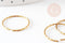 Anneau torsadé ouvert laiton brut 19mm, x20 (G2207)