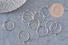 Anneaux créoles acier platine sans nickel 20mm, x20-50-100 (G4226)