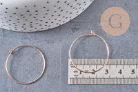 Anneaux créoles en or rose, x20-50-100 (G4799)