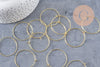 Anneaux créoles laiton doré 35mm,boucles oreilles x 20-50 (G1332)