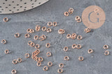 Anneaux de jonction acier 304 inoxydable or rose 3.5x0.6mm, x50 (G11350)-Anneaux-Gingerlily Perles