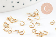 IP 304 stainless steel gold-plated junction rings 4x0.7mm, x50 (G9586)