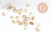 IP 304 stainless steel gold-plated junction rings 5x1mm, x50 (G9587)