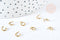 Anneaux de jonction acier IP 304 inoxydable doré 6x1mm, x50 (G8478)