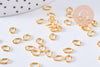 Anneaux de jonction ouverts ovales fer doré 6.5mm x50 (G1548)
