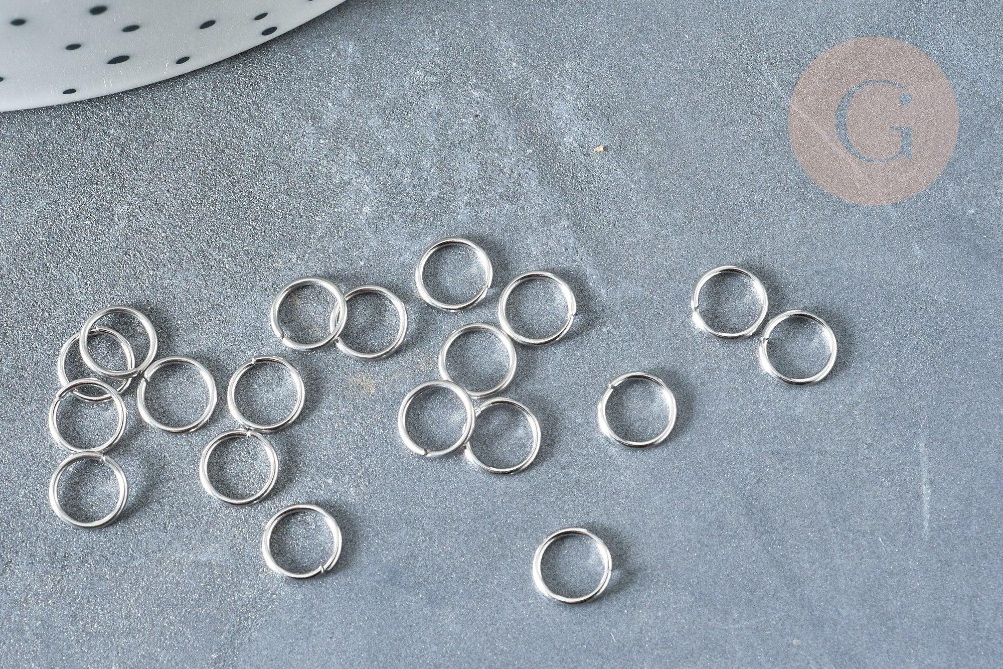 Anneaux de jonction ronds acier 304 inoxydable 6mm, x3gr (G8001)