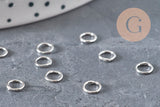 Anillos de unión redondos cerrados latón platino 5mm-0.7mm, x10 (G11213)