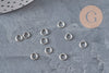 Anillos de unión redondos cerrados latón platino 5mm-0.7mm, x10 (G11213)