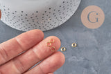 Anillas cerradas redondas de acero inoxidable 304 dorado de 5mm/0.8mm, x10 VÁLIDO
