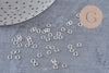 Anneaux ronds acier 304 inoxydable argenté 3.5mm x 0.6mm, x 50 anneaux (G10859)