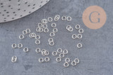 Anneaux ronds acier 304 inoxydable argenté 3.5mm x0.6mm, x 50 anneaux (G10861)
