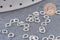 Anneaux ronds acier 304 inoxydable argenté 3.5mm x0.6mm, x 50 anneaux (G10861)