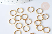 Round rings 304 stainless steel gold IP 10x1mm, x50 (G7712)