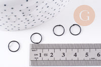 Anneaux ronds fer noir ouverts 10mm, x20 (1.9gr) (G2502)