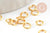 Anneaux ronds ouvert fer doré 4mm, x100 (G0026)