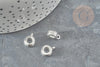 Attache pour pendentif zamac argent 12mm, x10 (G9360)
