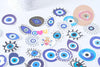 Autocollant oeil protecteur chance variés 50x80mm, x50 (G10693)