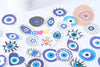 Autocollant oeil protecteur chance variés 50x80mm, x50 (G10693)
