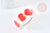 Autocollants Coeur rouge 25mm, le rouleau (G8427)